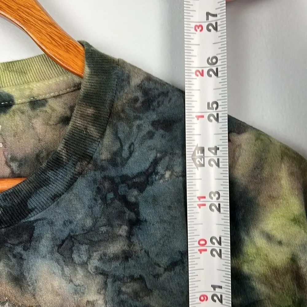 Chemistry tie dye bald eagle with aviators small graphic tee